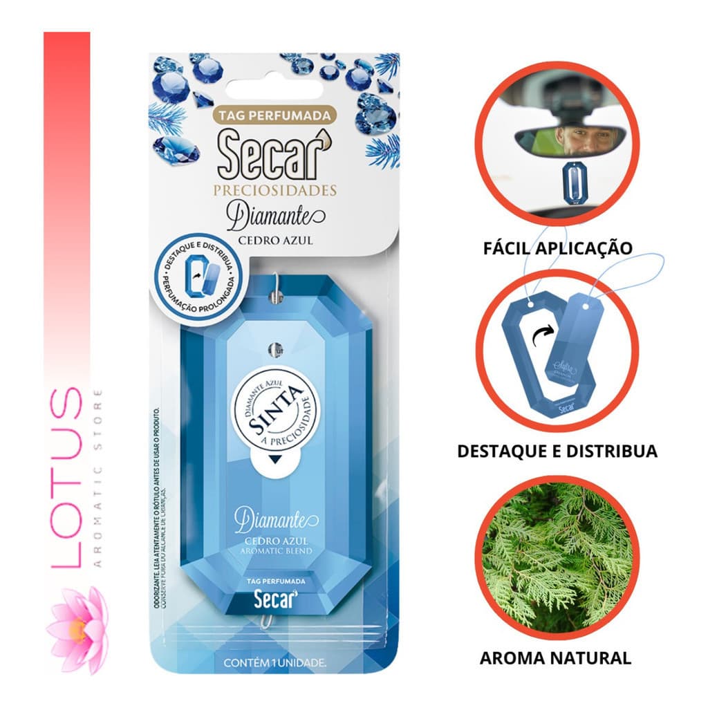 Kit C/8un Cheirinho Destacável p/ Carros e Armários - Secar