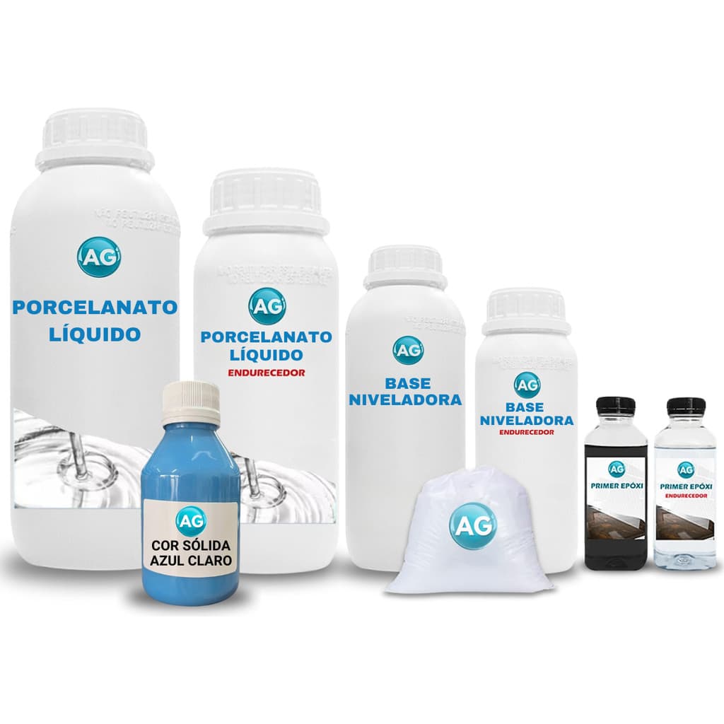 Kit Completo Porcelanato Líquido Pigmentado Para 1 M²
