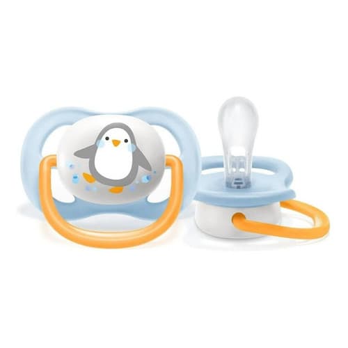 Chupeta Avent Ultra Air 0-6 Meses Menino Pinguim Azul