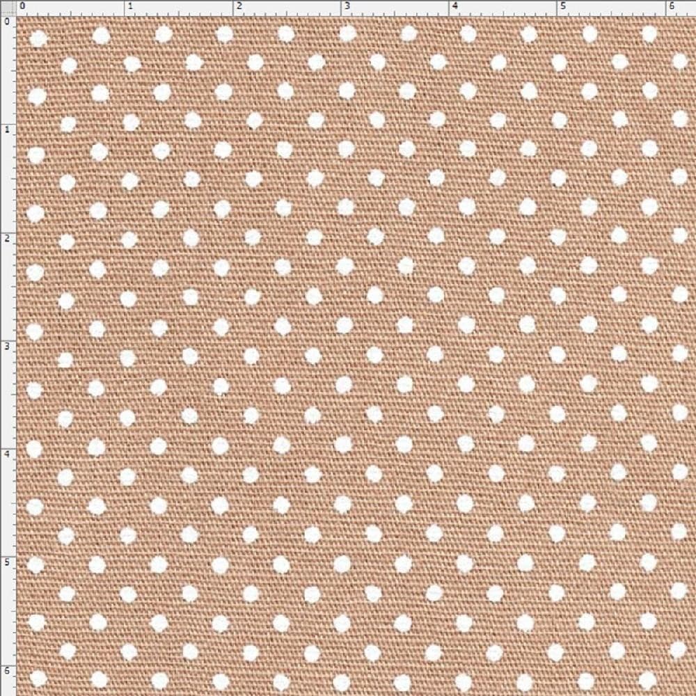 Tecido Estampado para Patchwork - Sweet Garden: Micro Poá Café com Leite (0,50x1,40)