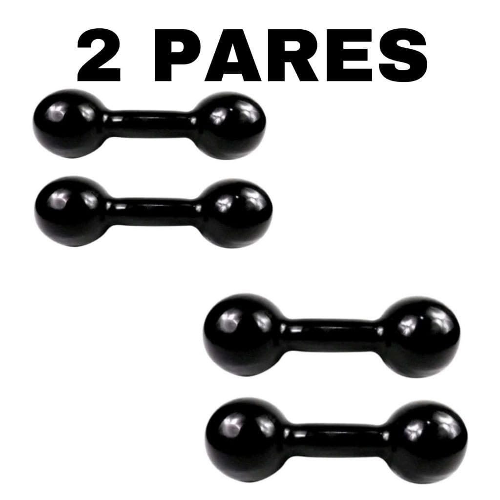 KIT 2 PARES DE HALTER EMBORRACHADO, REVESTIDO PARA TREINOS E MUSCULAÇÃO