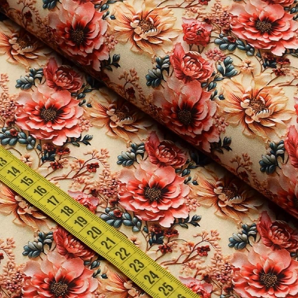 Tecido Estampado Para Patchwork - Flores do Campo Cor 2765 (0,50X1,50)