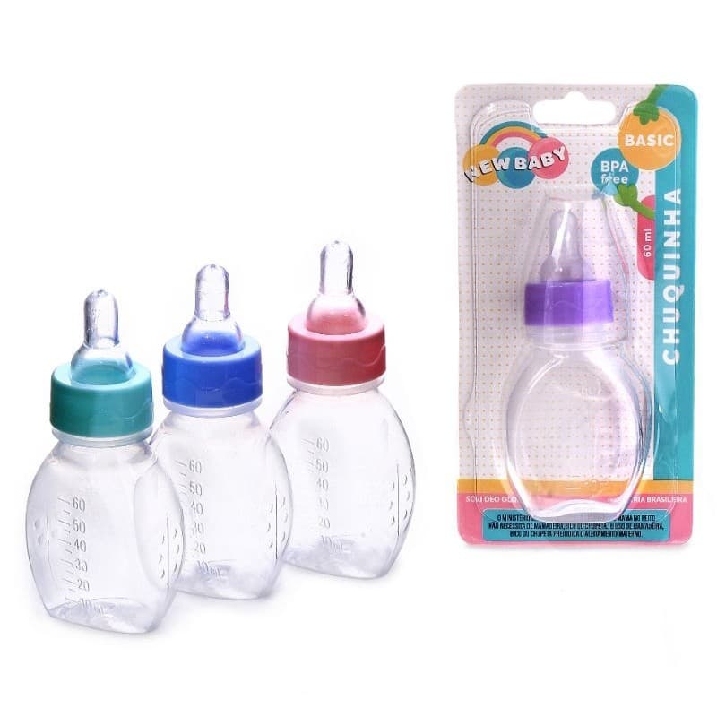Mamadeira Chuquinha Infantil Para Bebês 60ml New Baby (unidade)