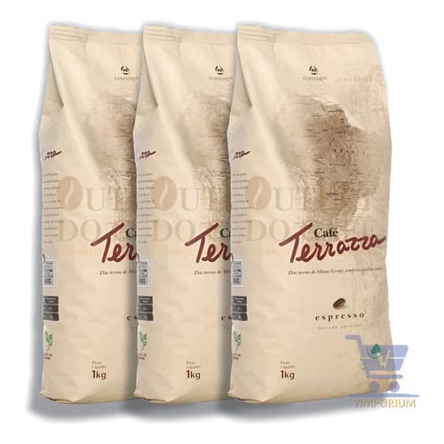 3kg Café Espresso Torrado Em Grãos Terrazza Cooxupé