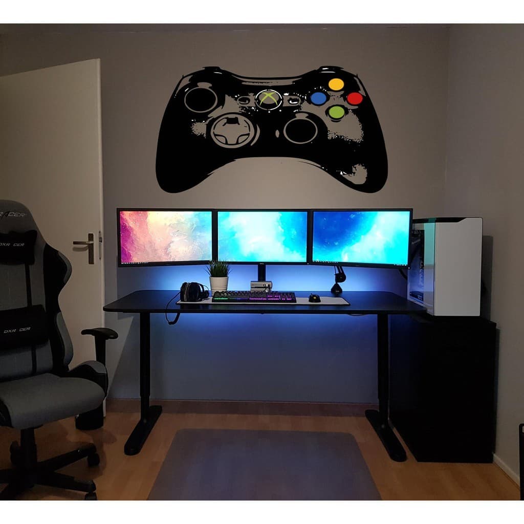 Adesivo Decorativo Controle Cores Game Gamer Parede Porta Quarto Sala Video Game