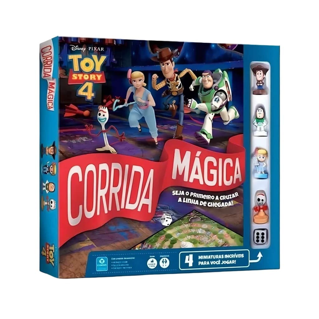 Jogo de Tabuleiro Corrida Mágica Toy Story Copag Brinquedo Educativo Infantil Adulto Família