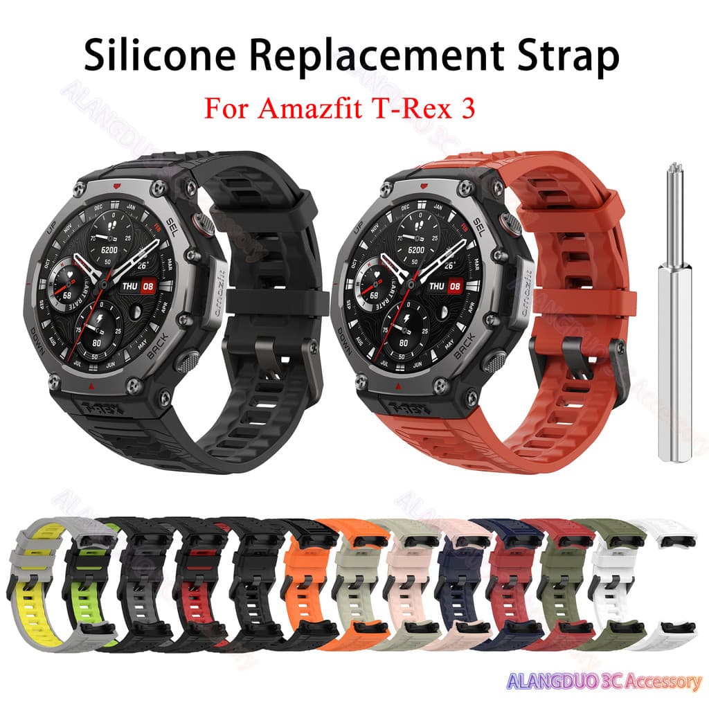 Amazfit T-Rex 3 Pulseira De Silicone Macio Para TRex 3 Smartwatch Relógio Inteligente Substituição Esportiva