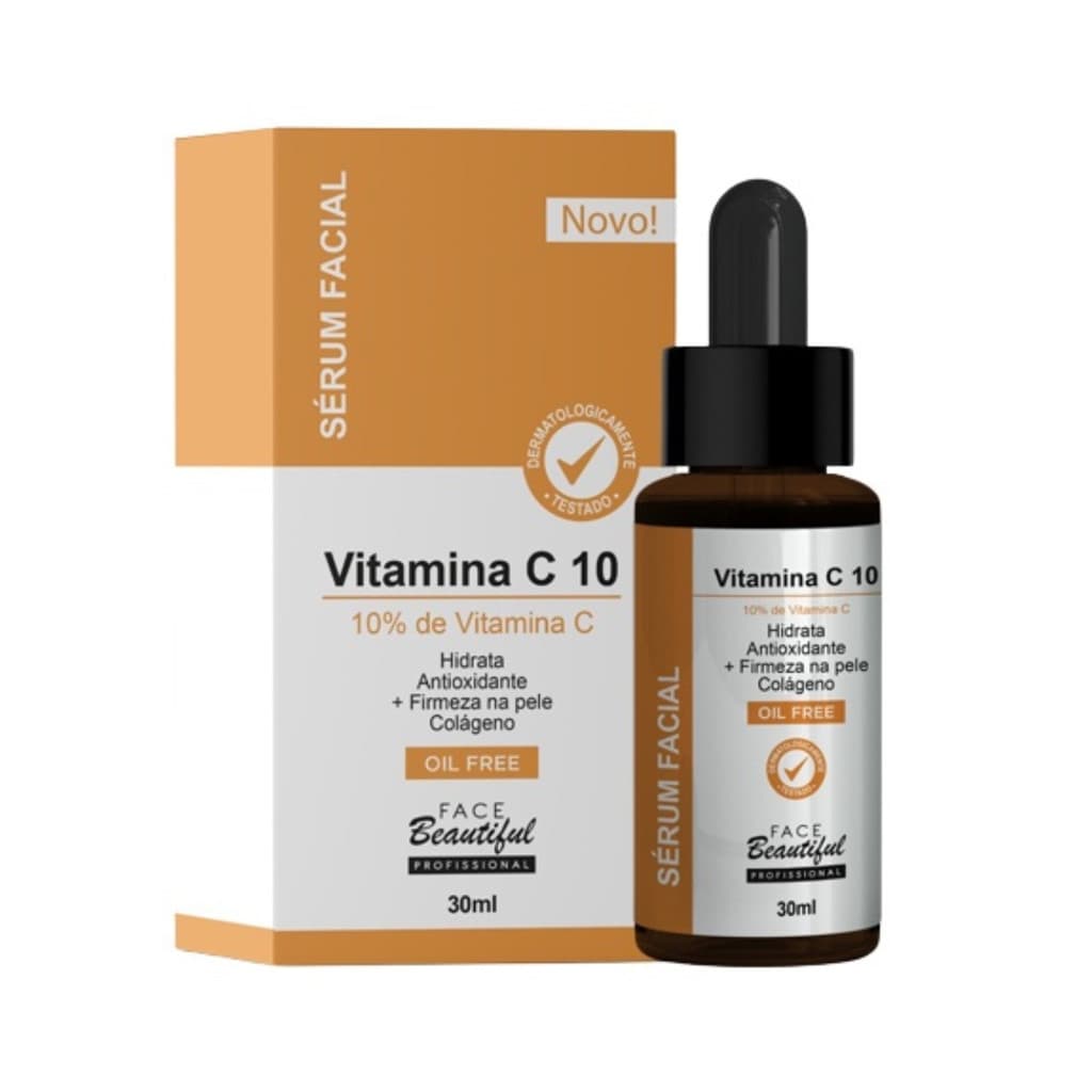 Serum Hidratante Facial Vitamina C 10% 30ml Oil Free Face Beautiful