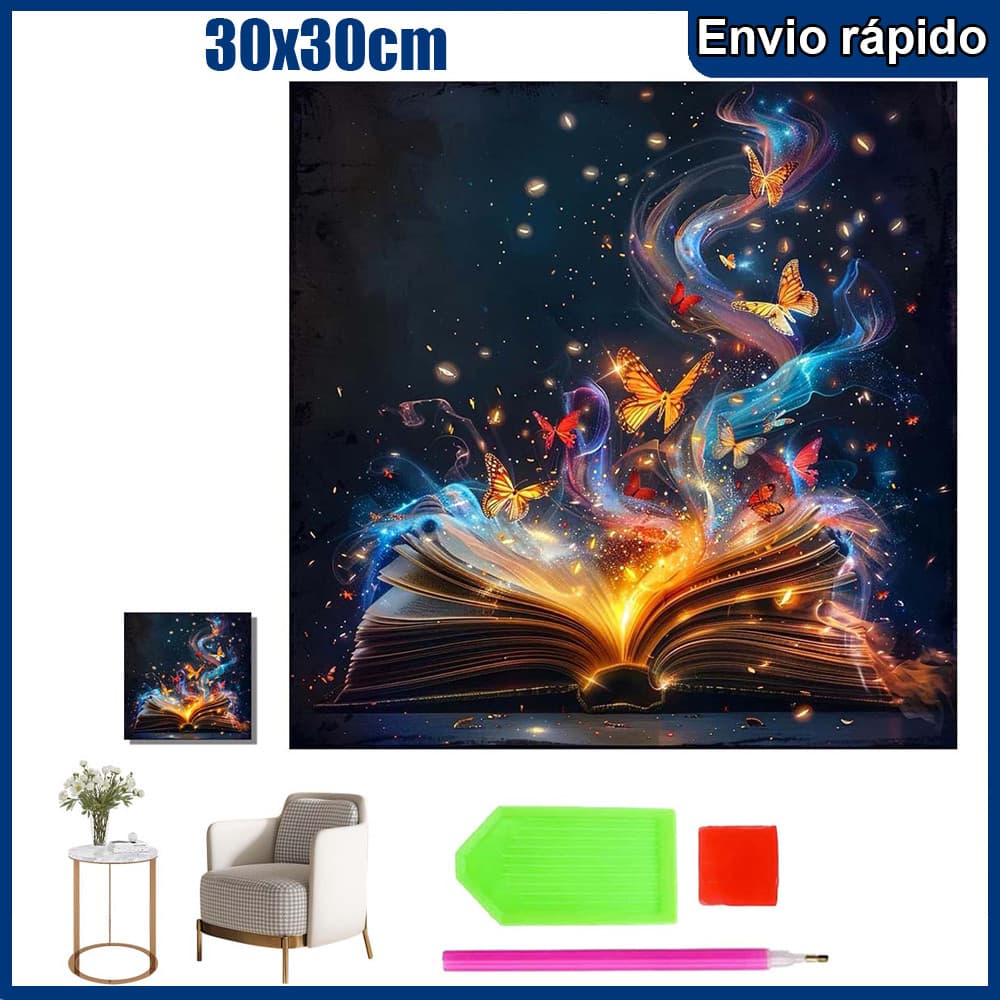 30x30cm livro mágico Pintura Diamante 5D Pintura de Diamante Kits De Pintura Diamante Para Adultos Quadrado