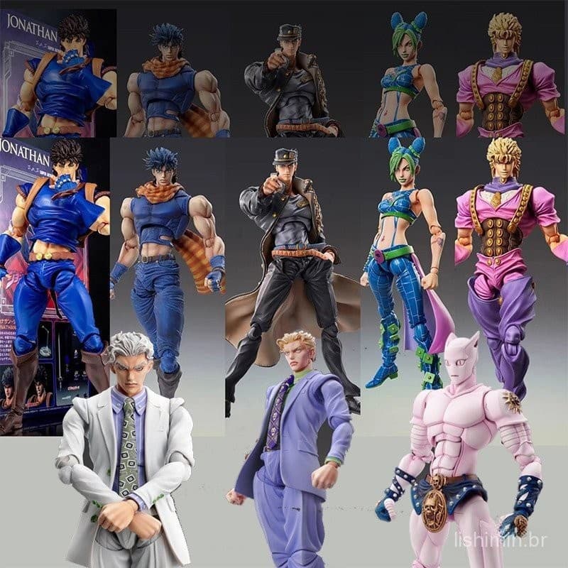 Articulado JoJo s Aventura Bizarre Dio Kujū Jotarago Joseph Joestar Star Platinum Killer Queen Kira Yoshikage Boneca Mod