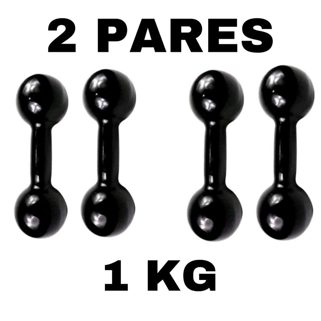 KIT 2 PARES DE HALTER EMBORRACHADO, REVESTIDO PARA TREINOS E MUSCULAÇÃO 1Kg