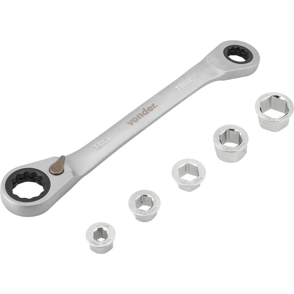 Jogo De Chaves Estrela Com Catraca 8 A 19mm Vonder