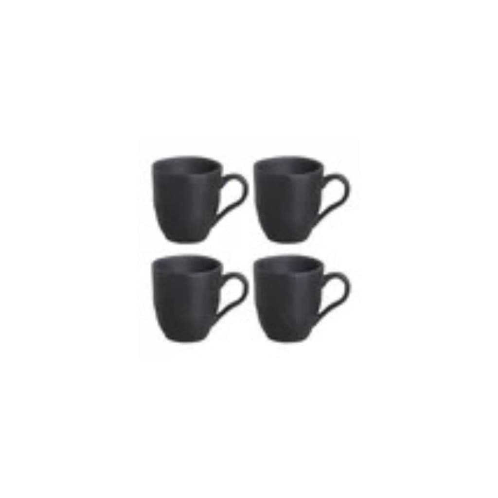 Conjunto Com 4 Canecas Orgânica Preto Matte
