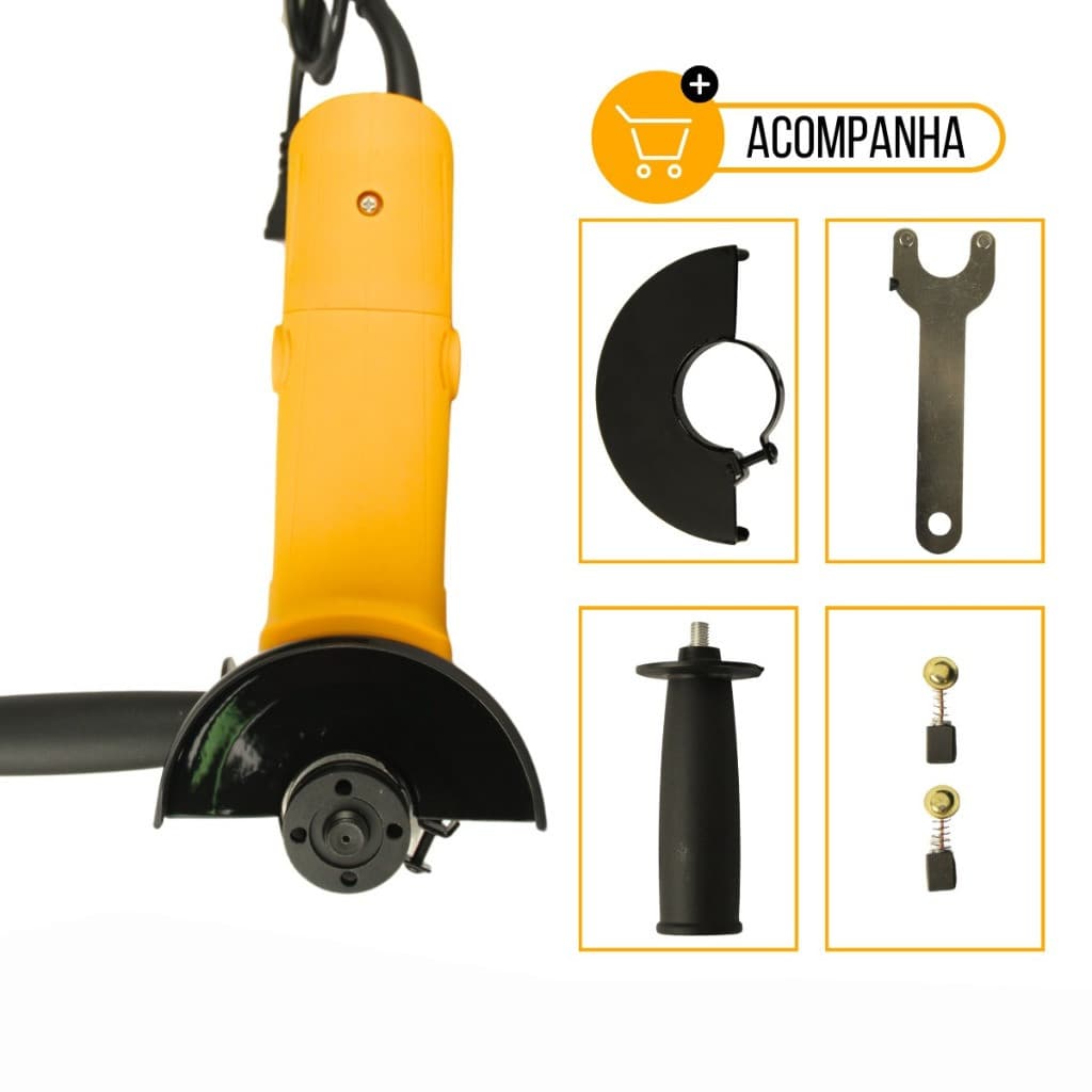 Esmerilhadeira Angular 115mm 900W – Compacta e Potente