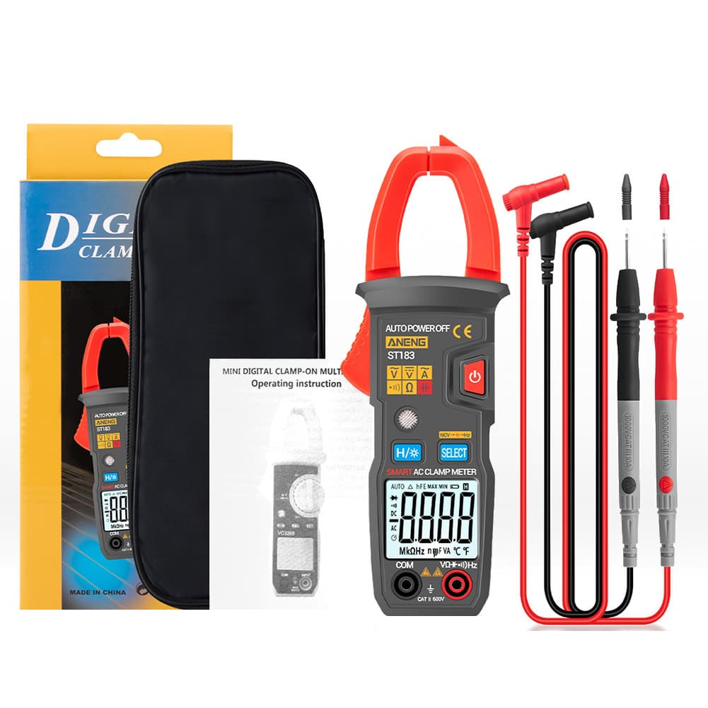 Alicate Amperímetro Digital Profissional Aneng ST183 NFe