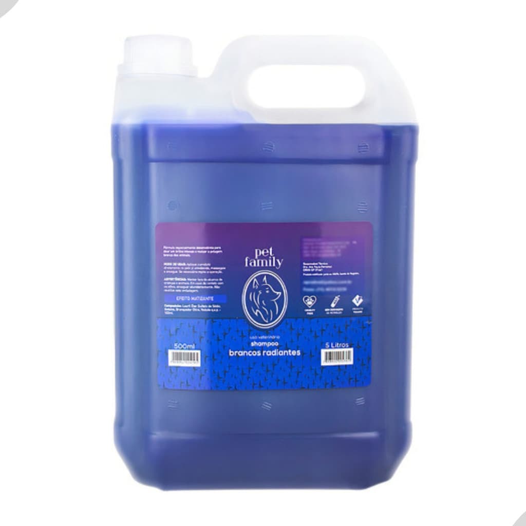Shampoo Pet Family Brancos Radiantes Para Pet Cachooro e Gato Xampu Clareador de Pêlos