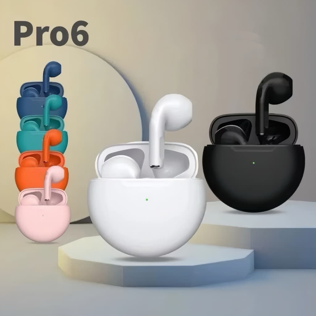 Air Pro 6 TWS Fones de ouvido Bluetooth sem fio Fones de ouvido esportivos  yihan