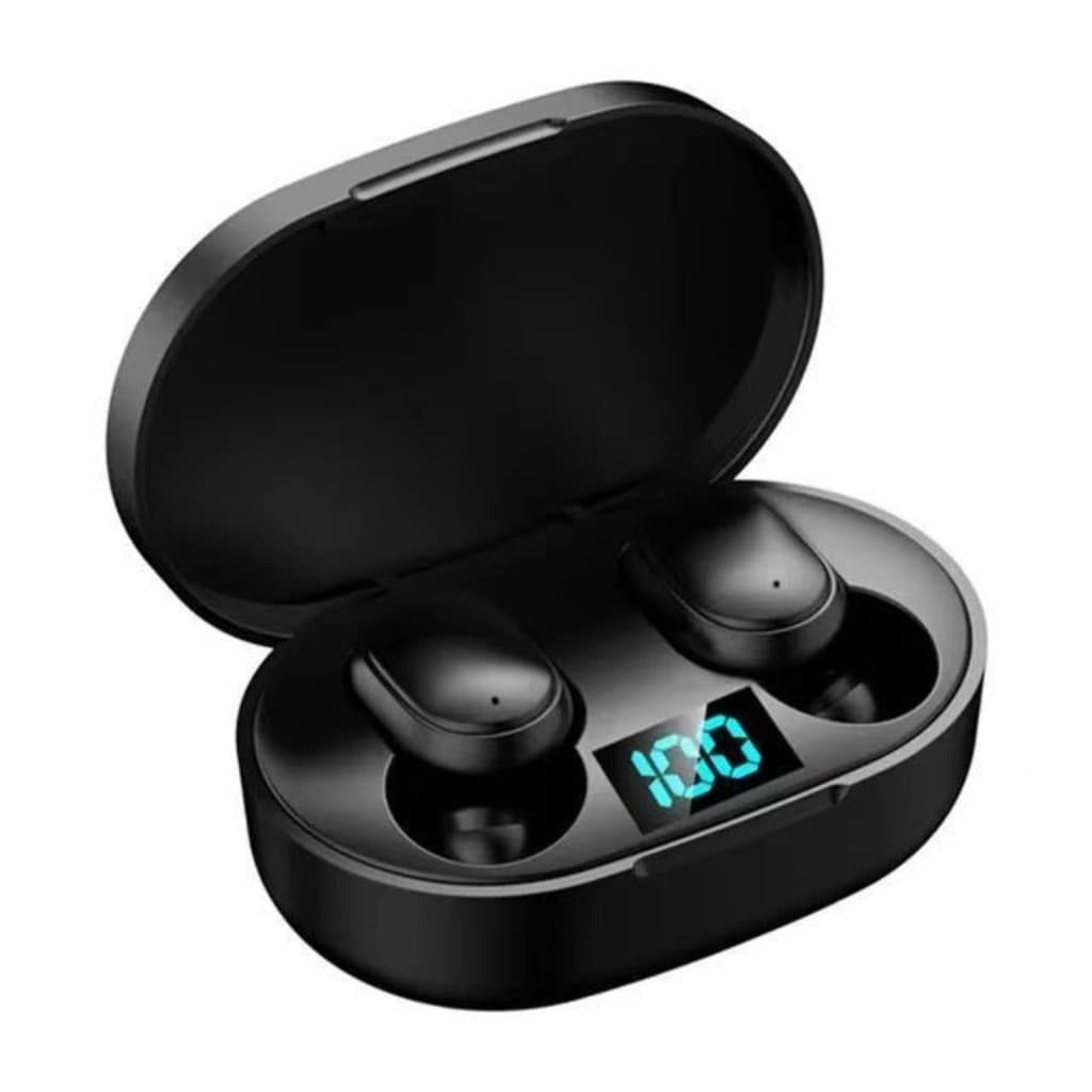 Fone de ouvido A6S/E6S bluetooth 5.0 com tela sem fio recarregável portátil LED Digital