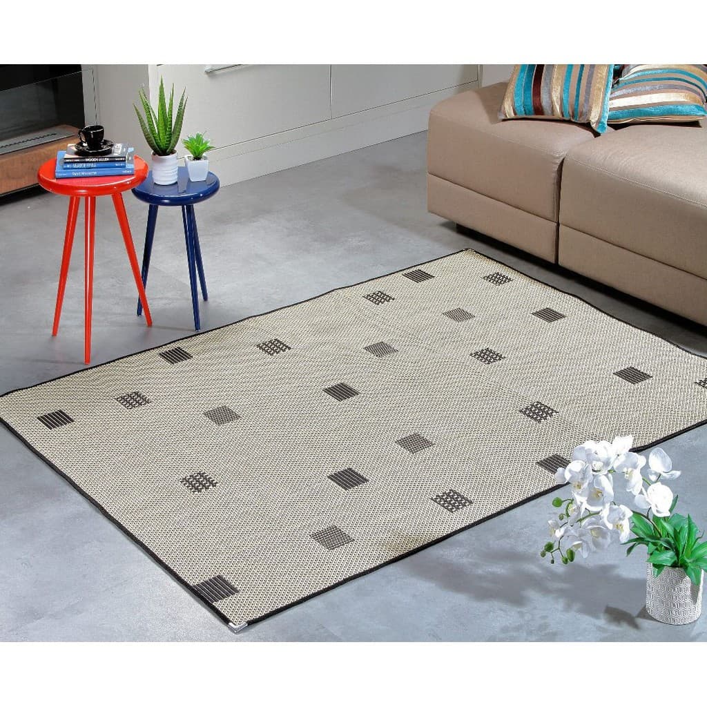Tapete Sisal Sala 2.00 X 2.50 Antiderrapante Preto S-490