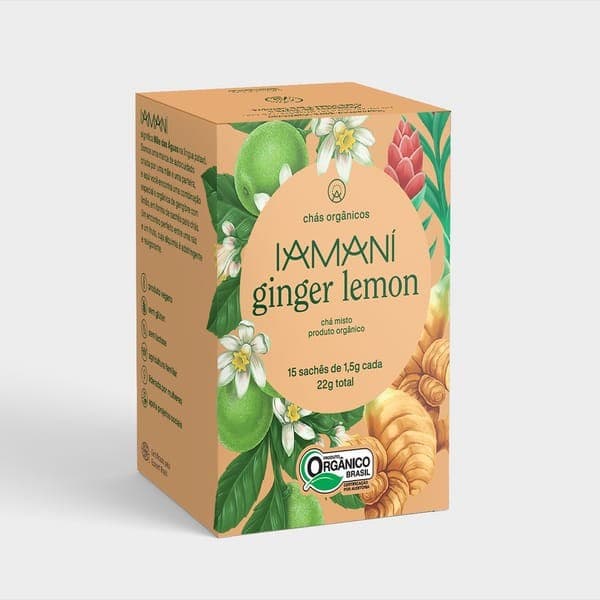 Cha Organico Ginger Lemon  Iamaní - 15 saches