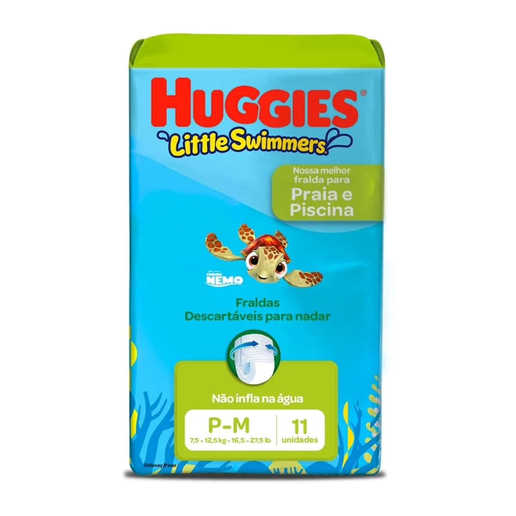 Fralda Calça Praia e Pisicina Huggies Little Swimmers P/M (7,5 -12,5KG) - 11 Unidades