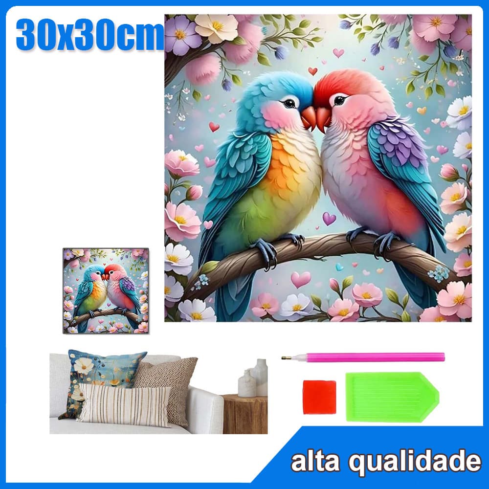 30x30cm pombinhos Quadrado Pintura Diamante 5D Pintura de Diamante Pintura Com Diamante A Óleo 5D DIY Decorativa Pintad