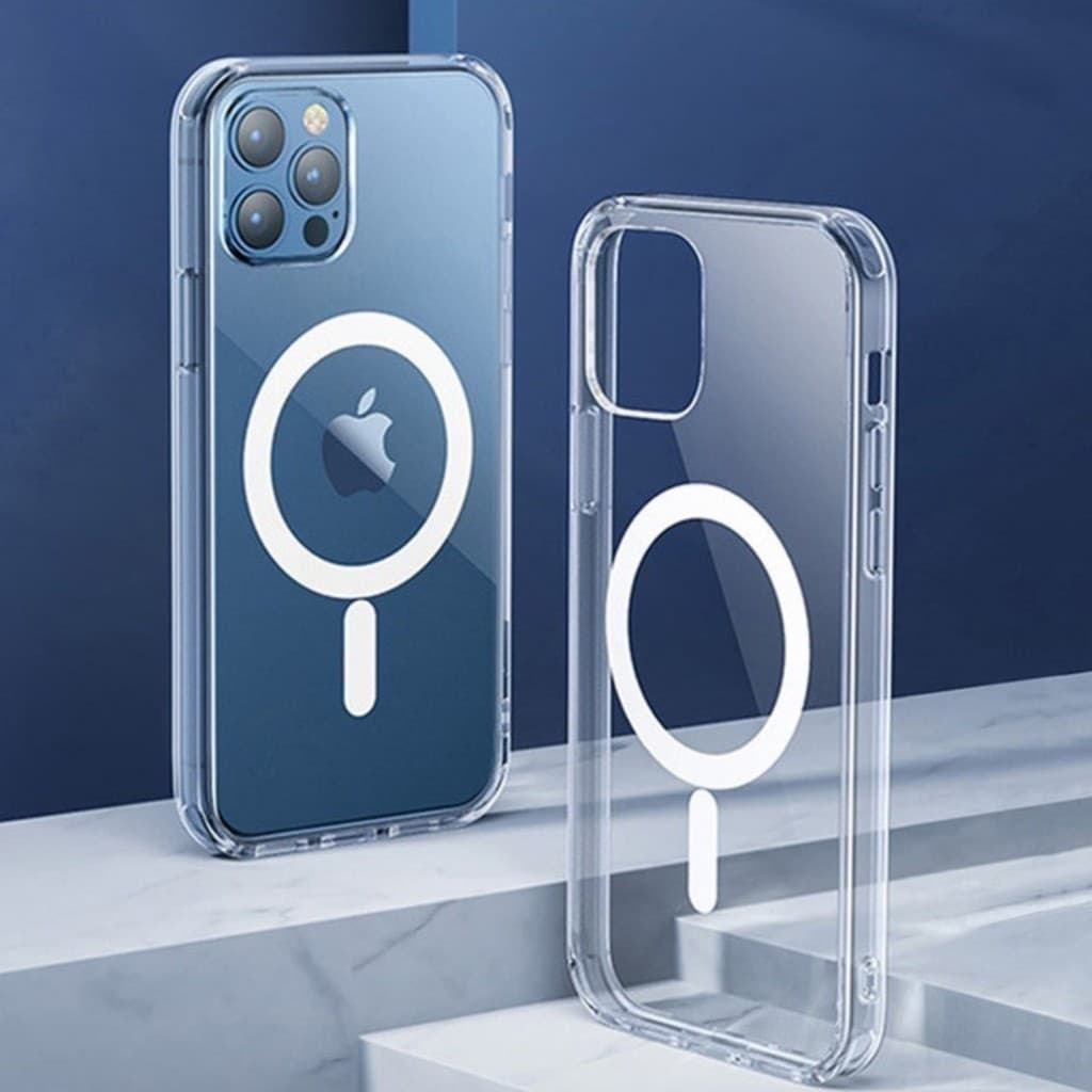 Capa Magsafe Transparente Compativel com iphone17 16 15 14 13 12 11 Pro MAX