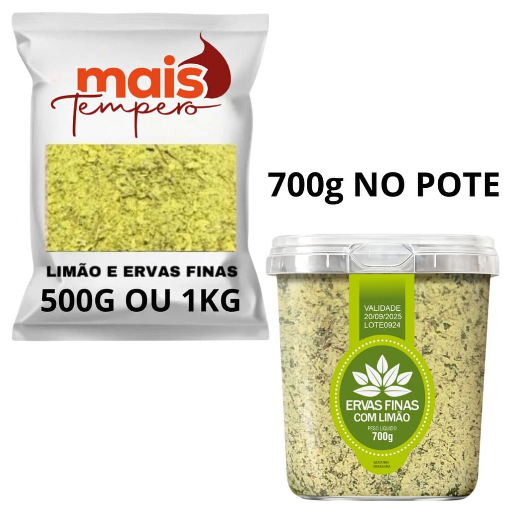 ERVAS FINAS 500g, 1kg Ou 700g Com Pote - MAIS TEMPEROS Mais Temperos Oficial