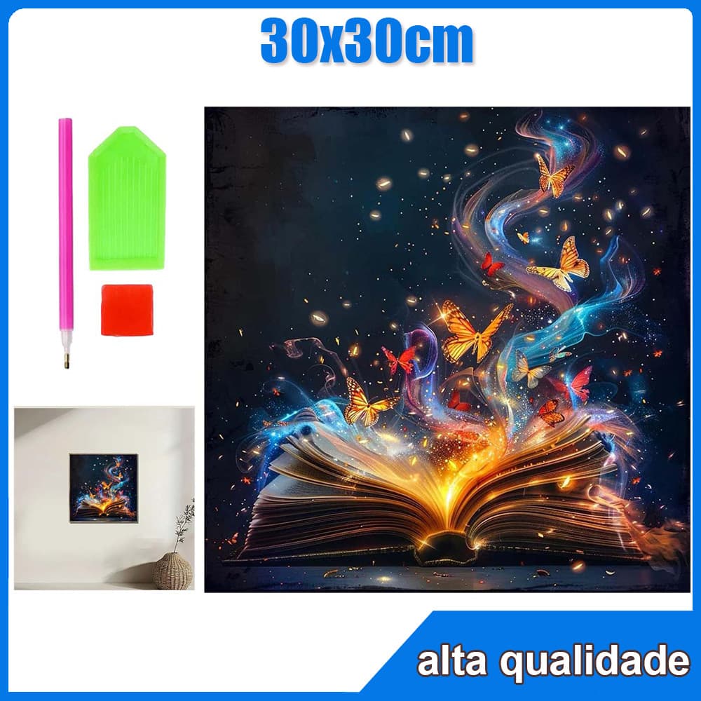 30x30cm livro mágico Quadrado Pintura Diamante 5D Pintura de Diamante Pintura Com Diamante A Óleo DIY Decorativa Pintad