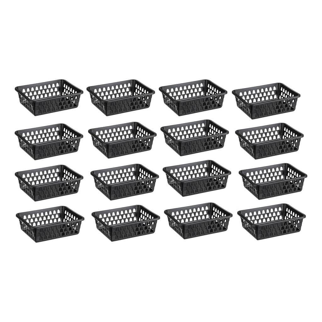 Kit 16 Cestos Organizador Multiuso Banheiro Médio 19x15x6cm