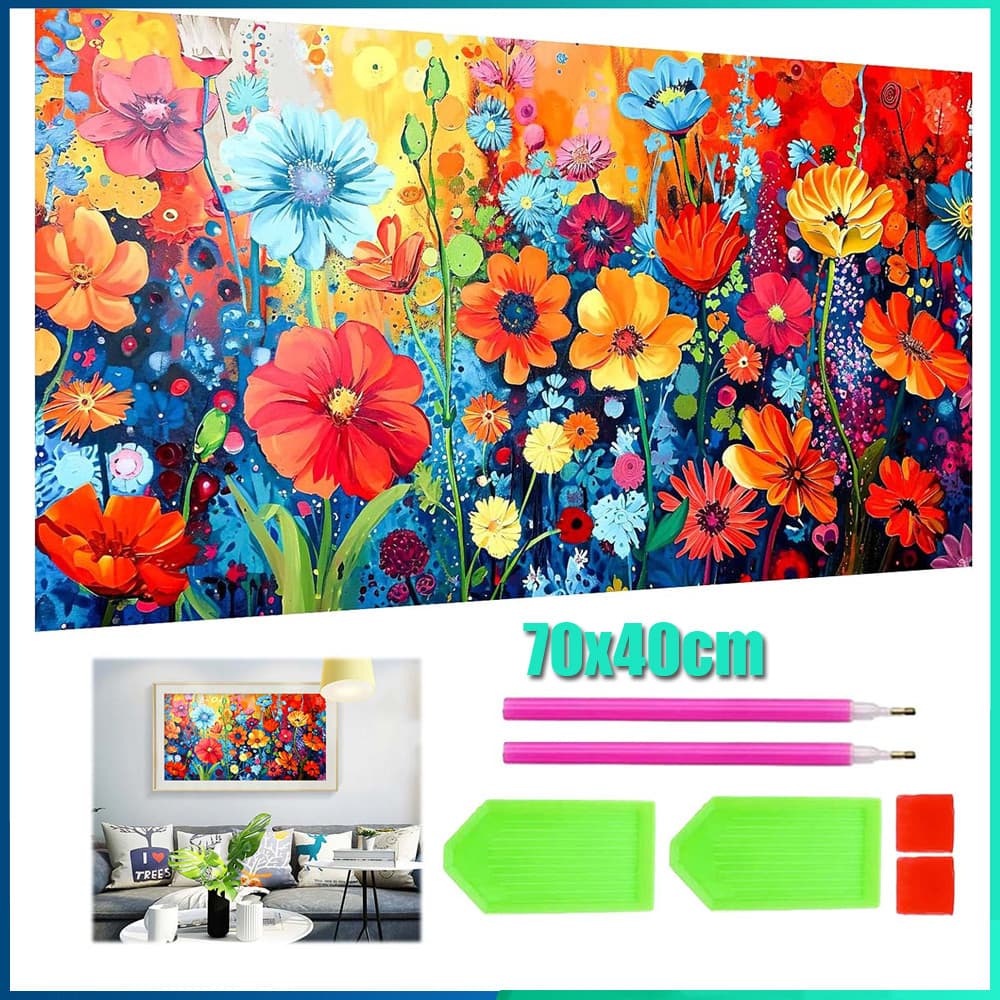Quadrado Pintura Diamante 5D Pintura de Diamante Pintura DIY 5D Diamante 70x40cm cacho de flores