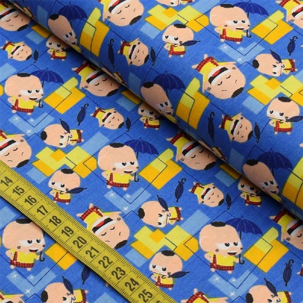 Tecido Estampado para Patchwork - Turma da Mônica Toy : Cascão Toy (0,50x1,40)