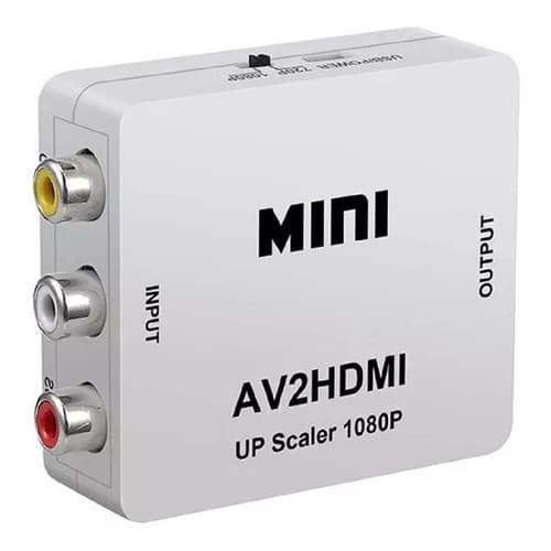 Conversor Adaptador  Rca Av P/ Hdmi Monitor Projetor Video Game Computador TVs De Lcd E Led Casa