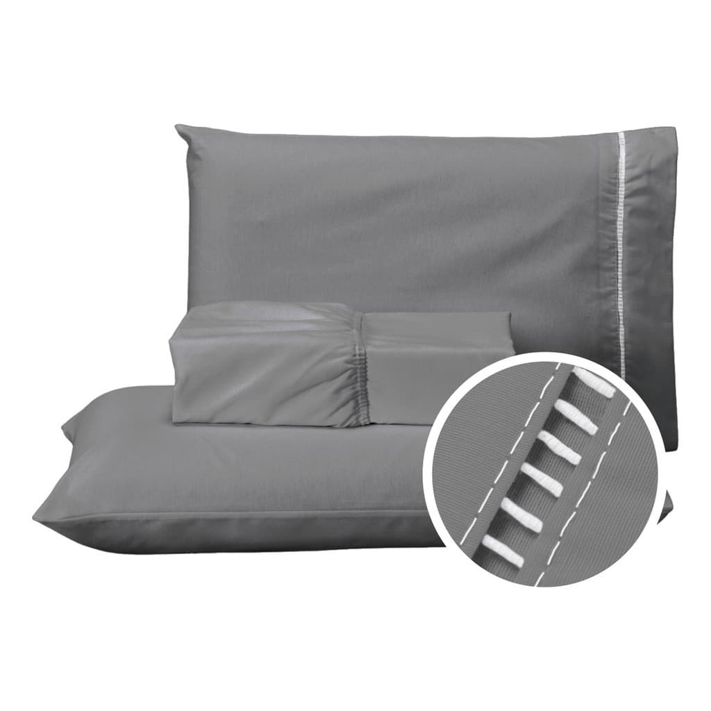 Jogo De Lençol Casal 400 Fios Com Elástico Cama Box