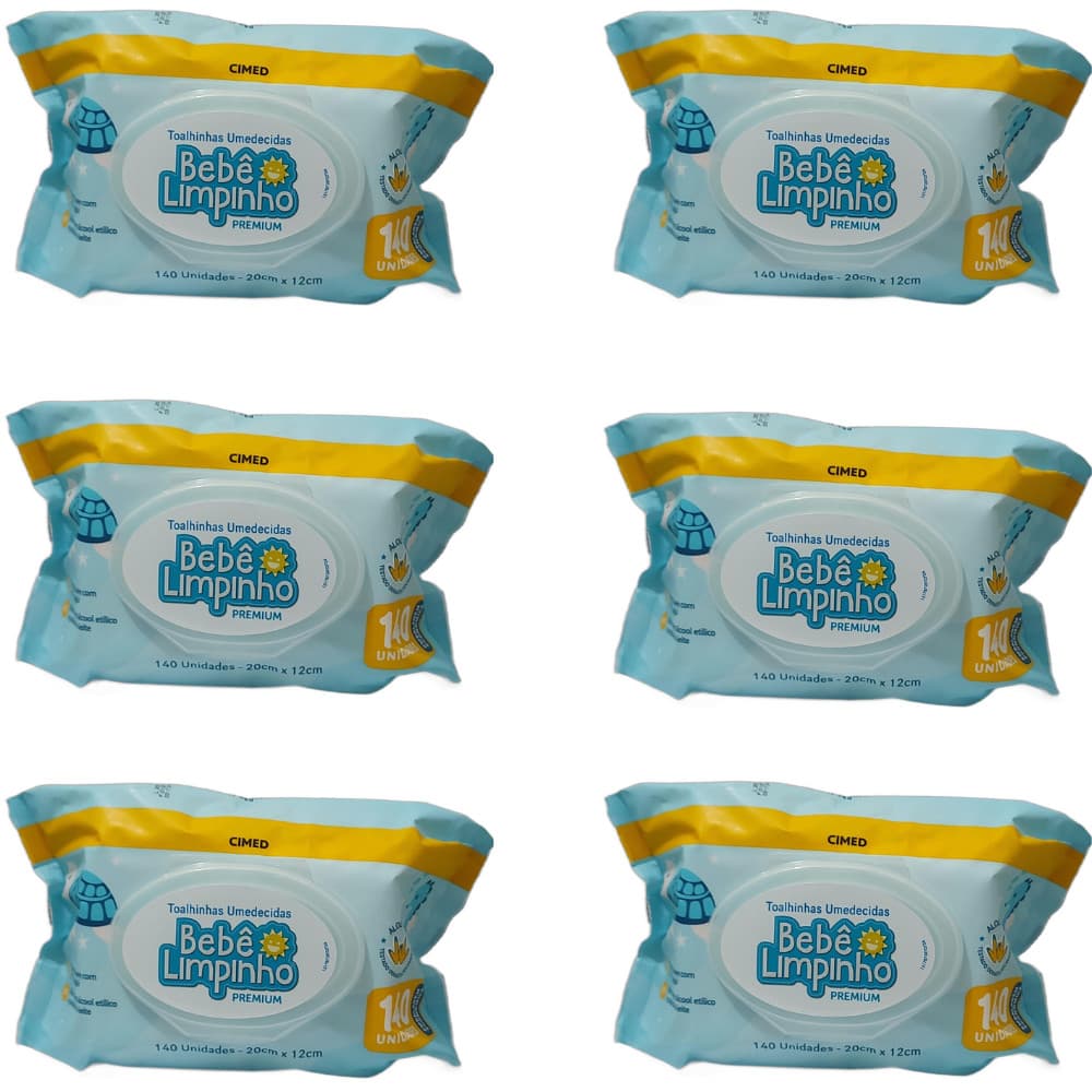KIT COM 840 TOALHAS UMEDECIDAS BEBE LIMPINHO PREMIUM - CIMED