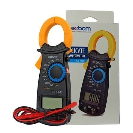 Alicate amperímetro LCD 3 1/2 dígitos MD-Y400/MT87 Tensão Corrente Resistência Voltímetro Digital Com Bateria Inclusa