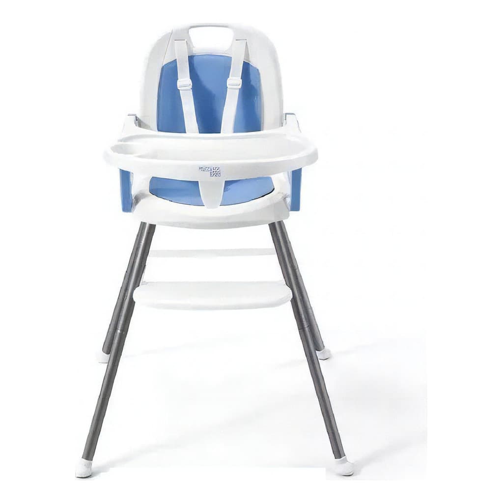 Cadeira Alimentacao Portatil Refeição Bebe Cadeirinha Azul