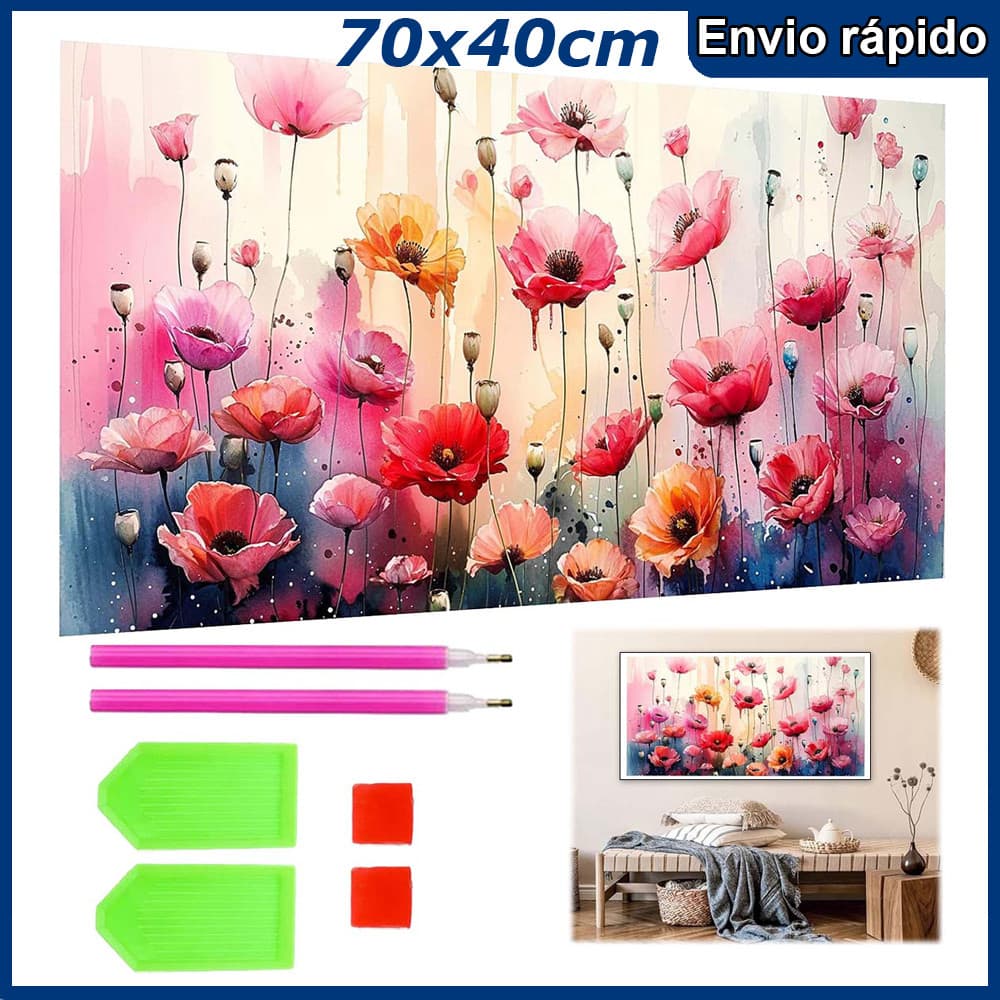 70x40cm cacho de flores rosa Pintura Diamante 5D Pintura de Diamante Kits De Pintura Diamante Para Adultos Quadrado