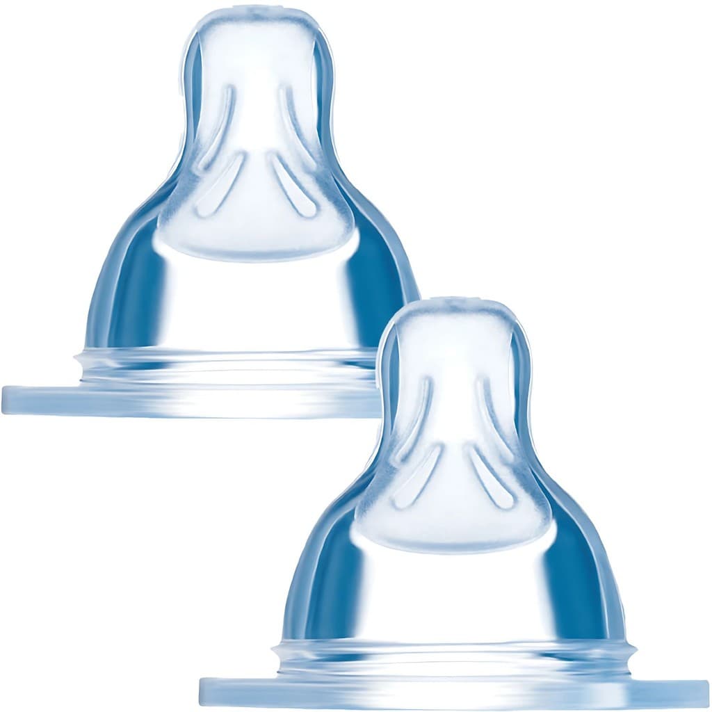 Bico MAM 2 Fluxo Médio 2 Unidades Silicone SkinSoft 2M+ Bebê Mamadeira Anticolíca BPA Free Recem Nascido Bebê