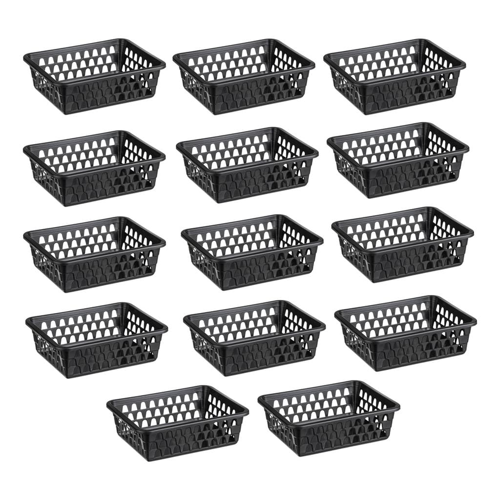 Kit 14 Cestos Organizador Multiuso Banheiro Médio 19x15x6cm