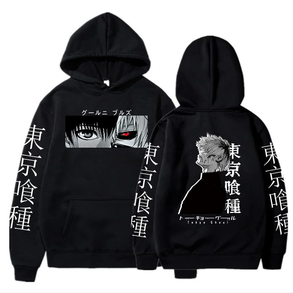 Blusa de Moletom Ghoul Kaneki Ken Streetwear  Premium Casaco Vintage Flanelado Quentinho Lançamento - Envio Imediato!