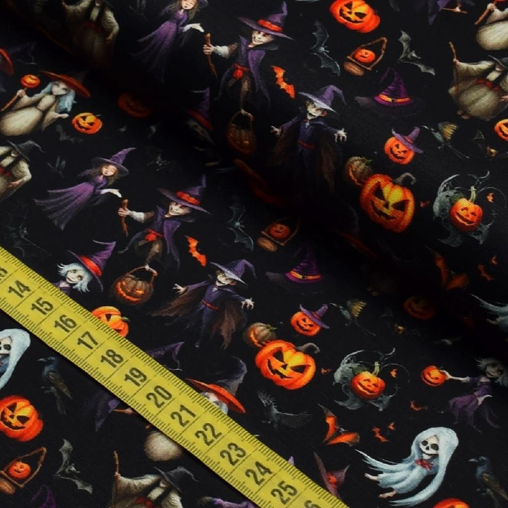 Tecido Estampado para Patchwork - Halloween 2024 : Bruxas Bruxos (0,40x1,50)