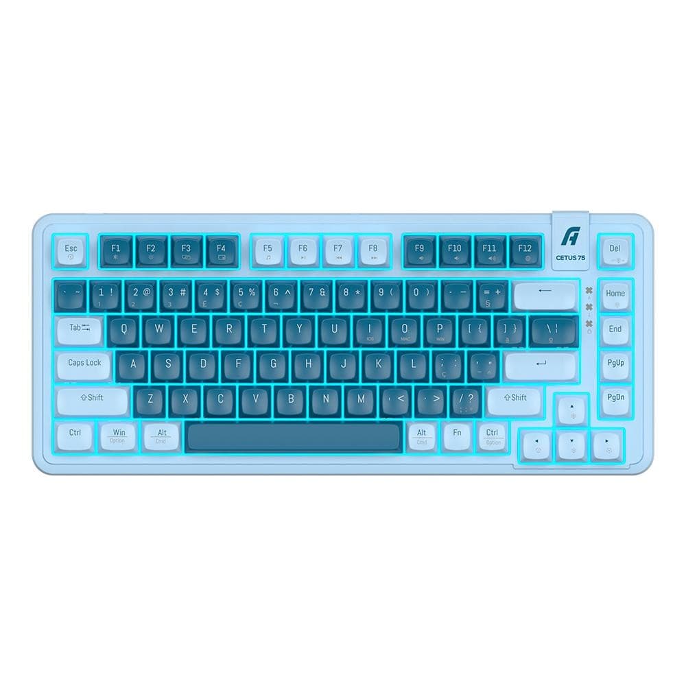 Teclado Gamer Mecanico Aplus Cetus 75 Led Azul Hotswap Red