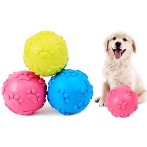 Brinquedo Pet para Cães cachorros Brinquedo Interativo bola Bolinha Emborrachada Com Som apito