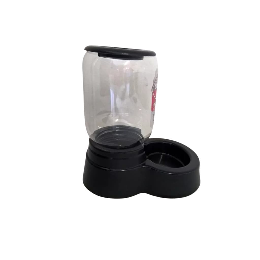 Dispenser De Ração Automático Gravidade 1.5kg Tigela Comedouro Para Cachorro e Gato Com Tampa Protetora