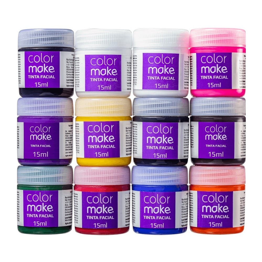 Tinta Facial Liquida 15ml (Unidade) - ColorMake