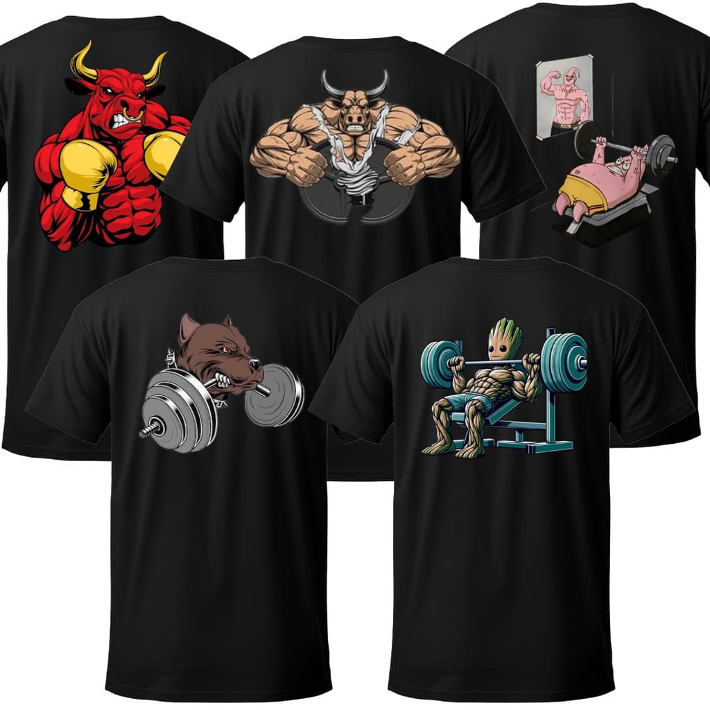 Kit 5 Camisetas Blusa Tshirt Academia Feminina Pretas Treino Crossfit Fitness Musculação 1215