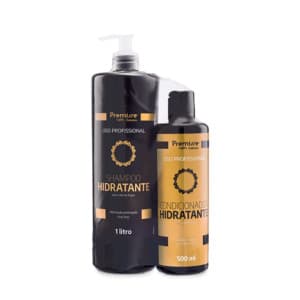 Kit Shampoo Hidratante 1L + Condicionador Hidratante 500ml – Uso Profissional – Leite de Argan