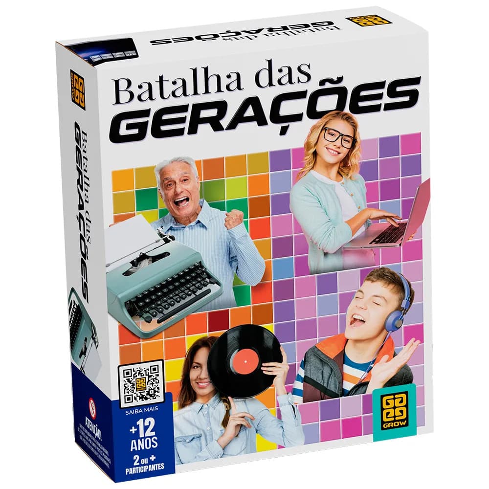 Jogo de Tabuleiro Batalha Das Gerações Família Grow