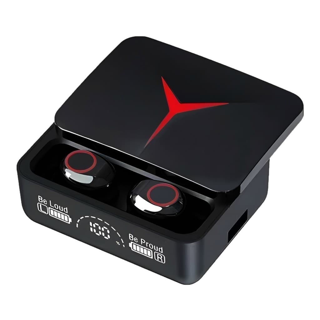 Fone De Ouvido Sem Fio Bluetooth 5.3 Hifi Stereo M90 Pro Gamer Esportivo Touch Case  ming
